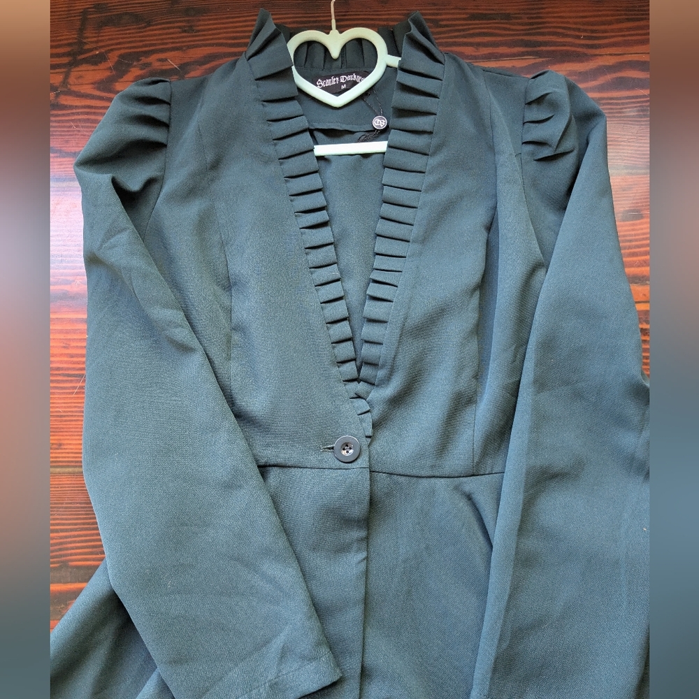 Scarlet Darkness Tailcoat Blazer Jacket Green Medium